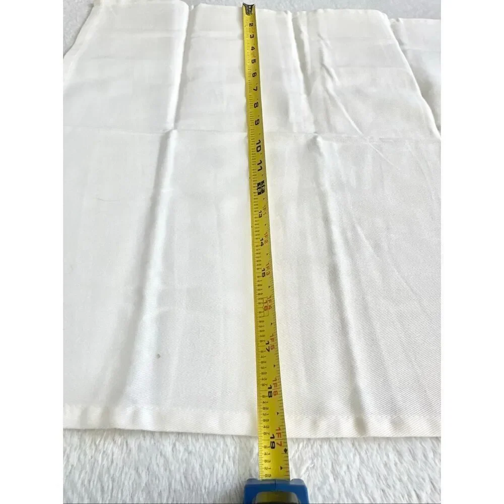 Set of four white cloth napkins set - 19 x 19 1/2 inches
